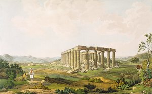 Apollo Epicurius temploma, 25. tábla a „Nézetek Görögországban” 5. részéből, Thomas Medland metszet, 1819 (akvatinta)